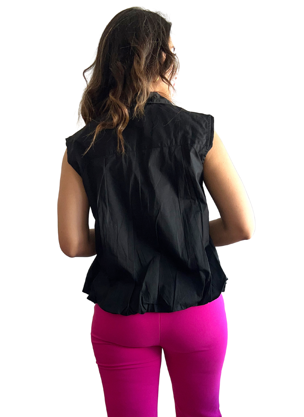 Blusa negra algodón