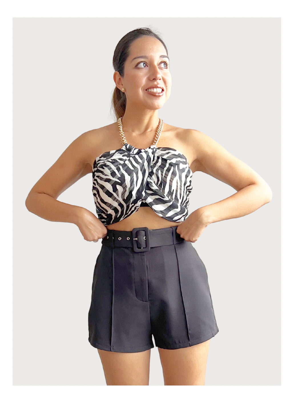 Crop Top Zebra