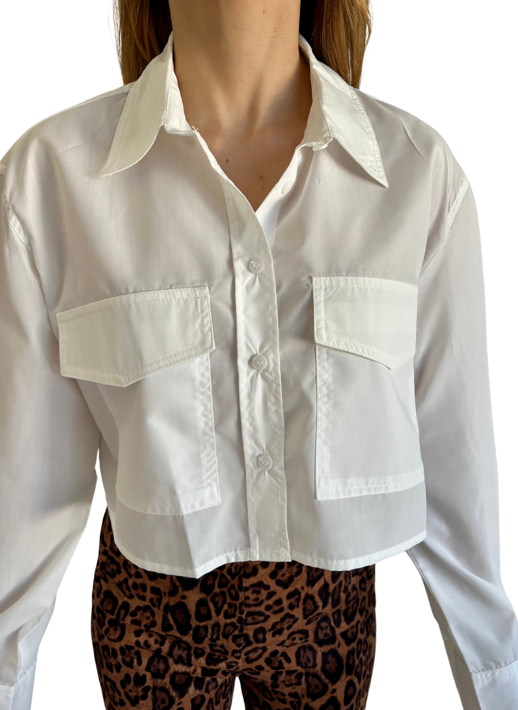 Blusa corta blanca