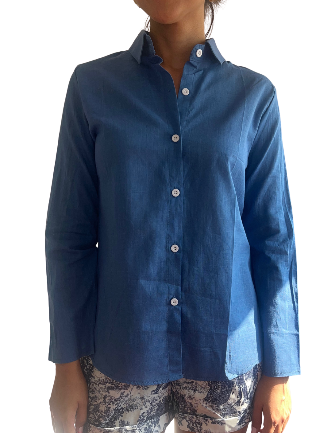 Blusa azul petróleo