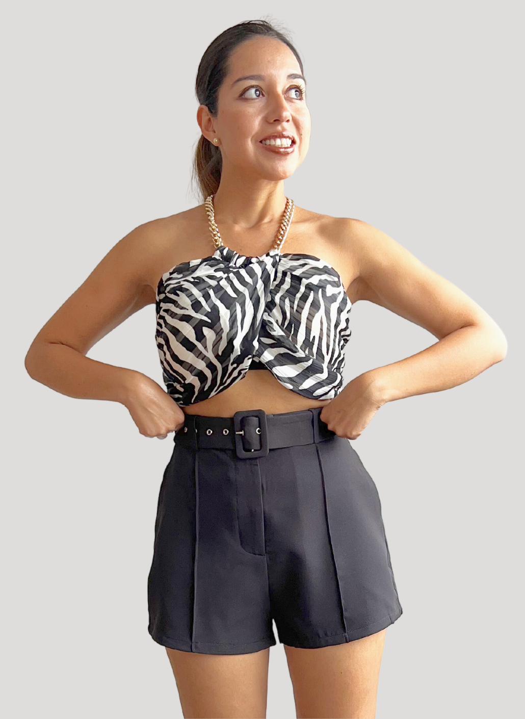 Crop Top Zebra