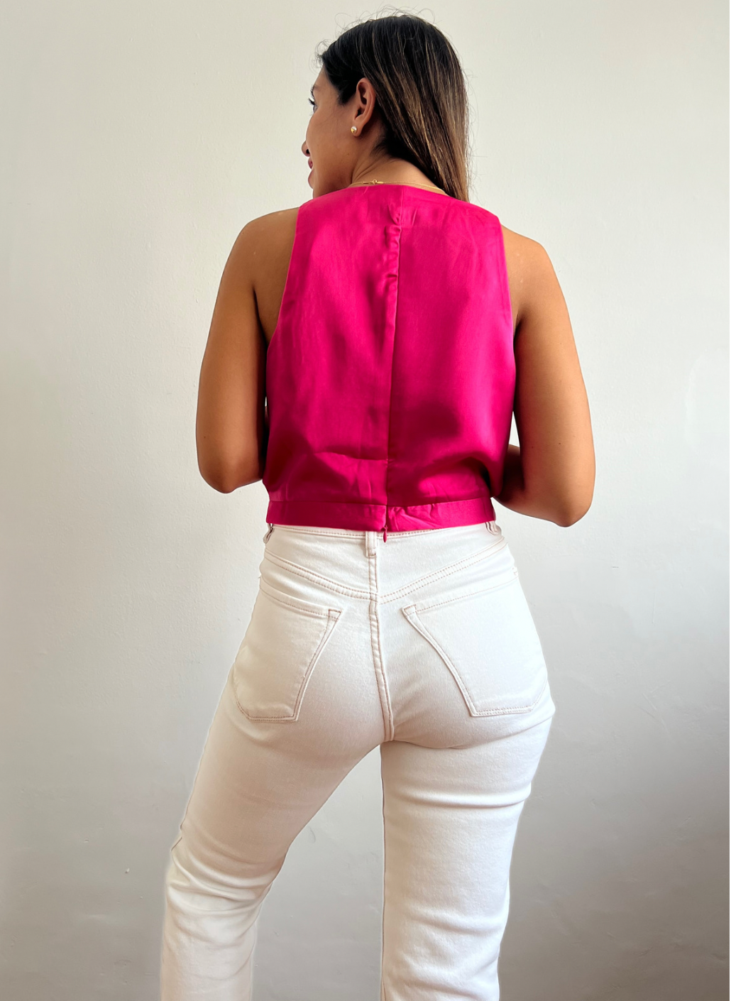 Blusa Satin rosa